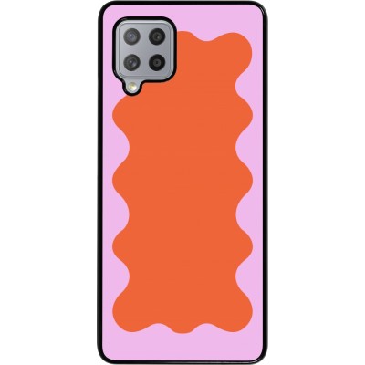 Coque Samsung Galaxy A42 5G - Wavy Rectangle Orange Pink