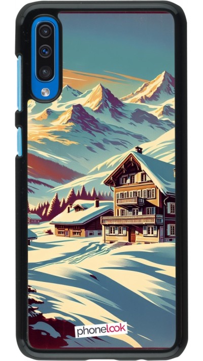 Coque Samsung Galaxy A50 - Chalet montagne enneigée