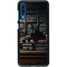 Coque Samsung Galaxy A50 - Chat livres sombres