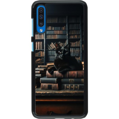 Coque Samsung Galaxy A50 - Chat livres sombres