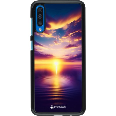 Coque Samsung Galaxy A50 - Coucher soleil jaune violet