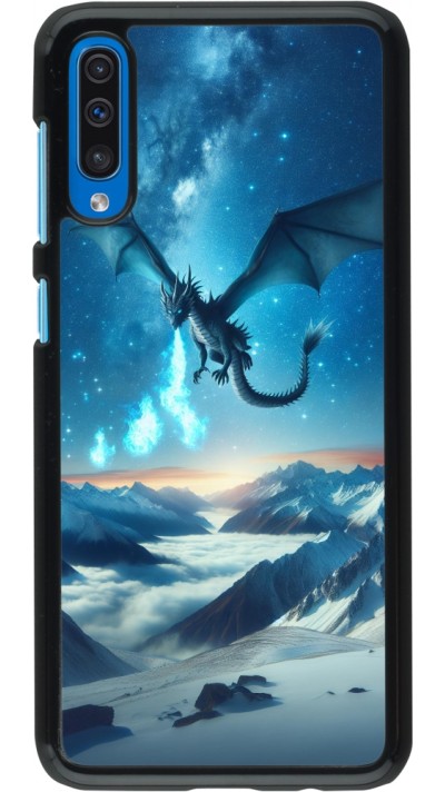 Coque Samsung Galaxy A50 - Dragon nocturne montagne