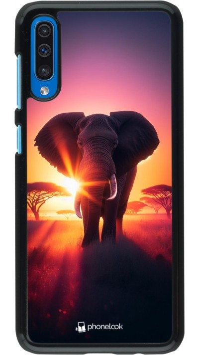 Coque Samsung Galaxy A50 - Elephant Sunrise Beauty