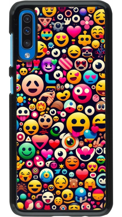 Coque Samsung Galaxy A50 - Emoji Mix Color