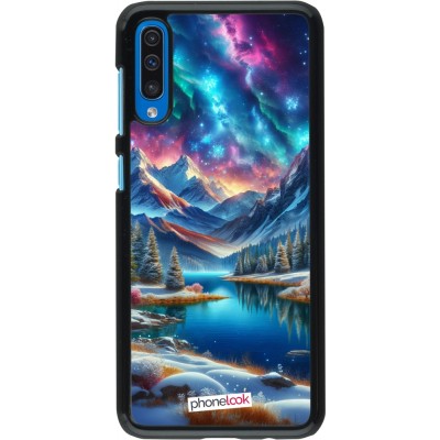 Coque Samsung Galaxy A50 - Fantasy Mountain Lake Sky Stars