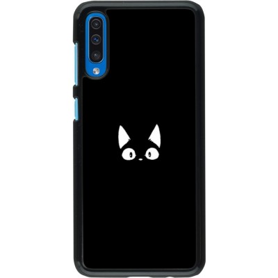 Coque Samsung Galaxy A50 - Funny cat on black