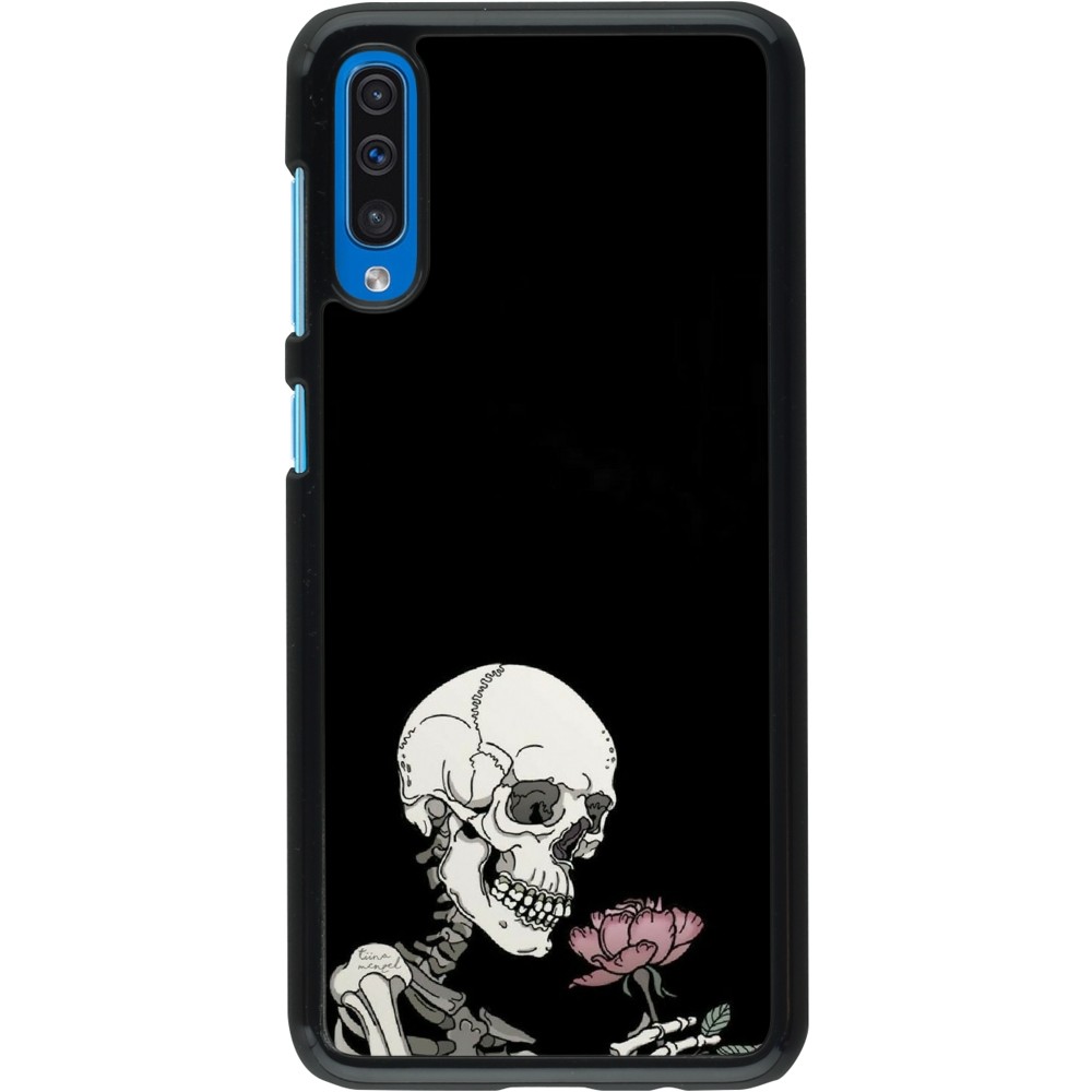 Coque Samsung Galaxy A50 - Halloween 2023 rose and skeleton