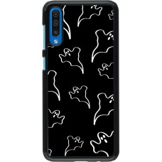 Coque Samsung Galaxy A50 - Halloween 2024 black and white ghosts