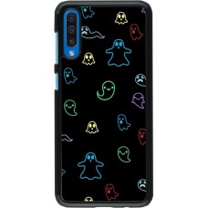 Samsung Galaxy A50 Case Hülle - Halloween 2024 colorful ghosts