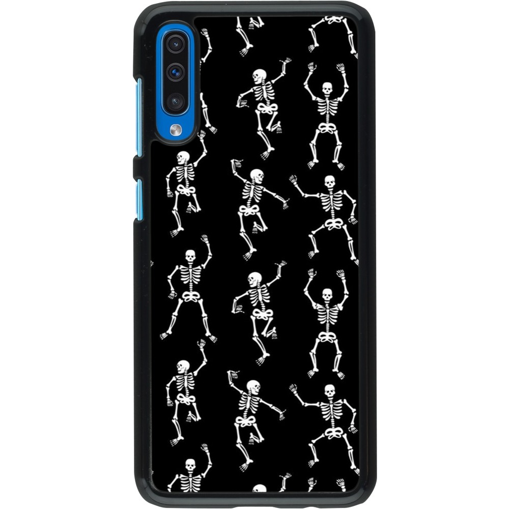 Samsung Galaxy A50 Case Hülle - Halloween 2024 dancing skeleton