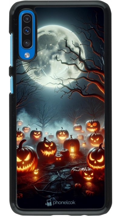 Coque Samsung Galaxy A50 - Halloween 2024 Many Pumpkins