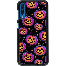 Coque Samsung Galaxy A50 - Halloween 2024 rainbow pumpkins