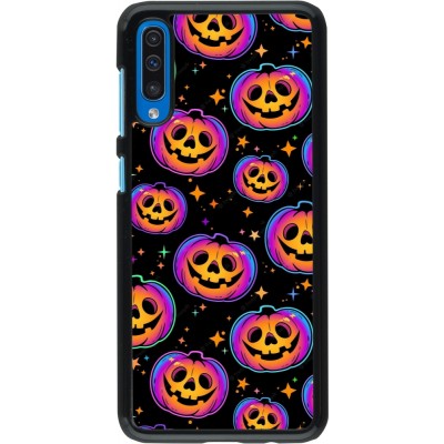 Coque Samsung Galaxy A50 - Halloween 2024 rainbow pumpkins