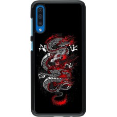 Coque Samsung Galaxy A50 - Japanese style Dragon Tattoo Red Black