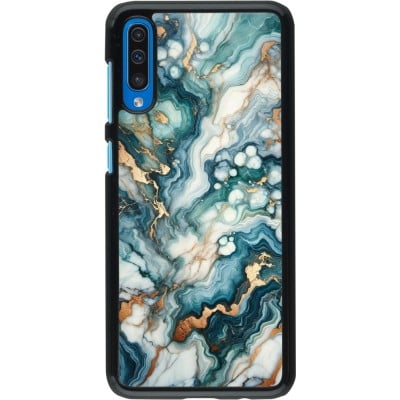 Coque Samsung Galaxy A50 - Marbre Vert Bleu Doré