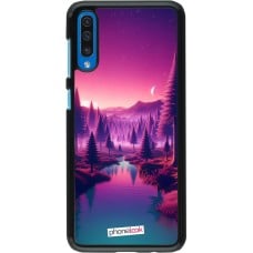 Coque Samsung Galaxy A50 - Paysage Violet-Rose