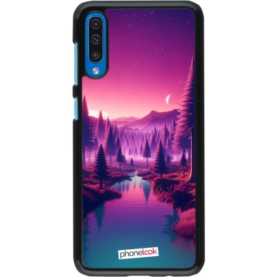 Coque Samsung Galaxy A50 - Paysage Violet-Rose