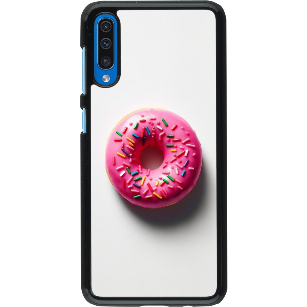 Coque Samsung Galaxy A50 - Weißer Hintergrund, pinker Donut