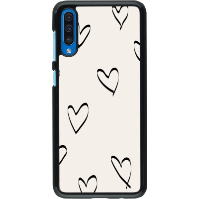 Coque Samsung Galaxy A50 - Valentine 2023 minimalist hearts