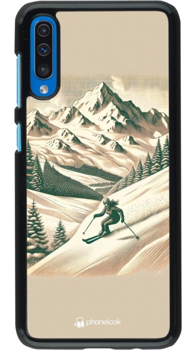 Coque Samsung Galaxy A50 - Vintage Ski Mountain