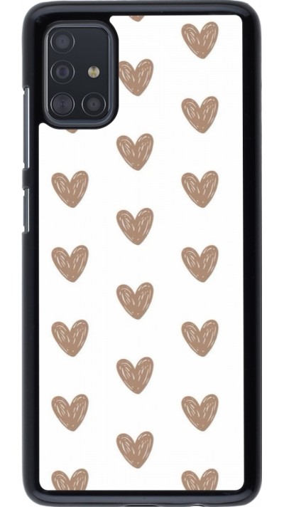 Coque Samsung Galaxy A51 - Autumn 2024 brown hearts