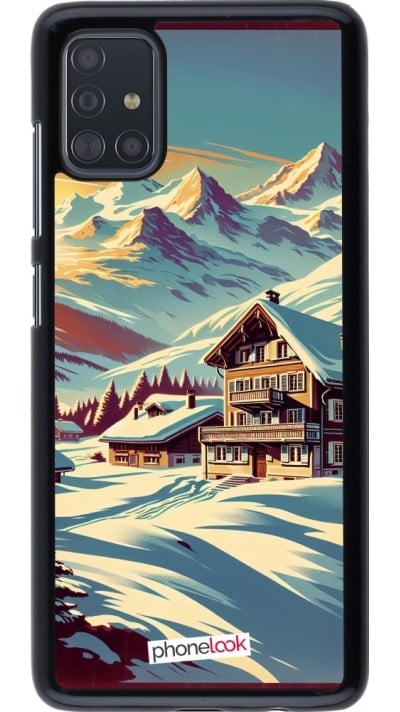 Coque Samsung Galaxy A51 - Chalet montagne enneigée