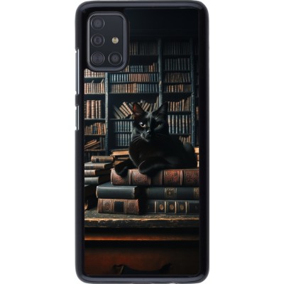 Coque Samsung Galaxy A51 - Chat livres sombres