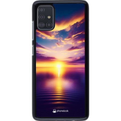 Coque Samsung Galaxy A51 - Coucher soleil jaune violet