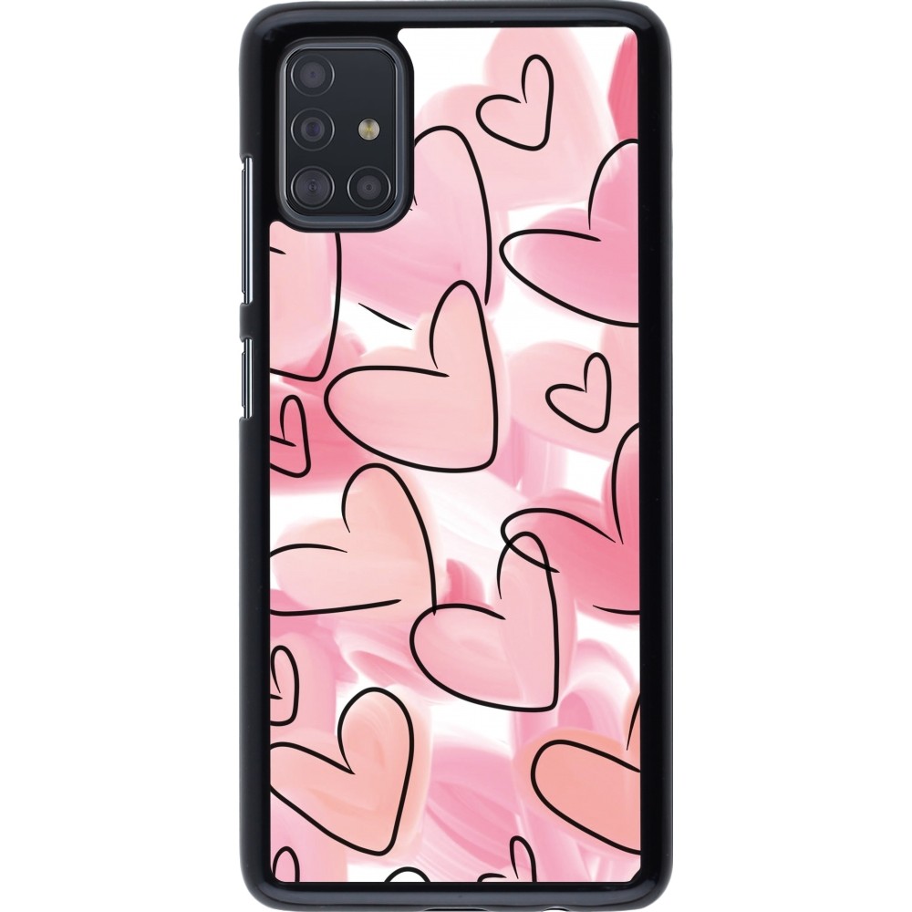 Coque Samsung Galaxy A51 - Easter 2023 pink hearts