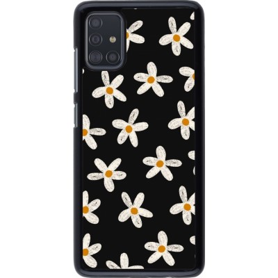 Coque Samsung Galaxy A51 - Easter 2024 white on black flower