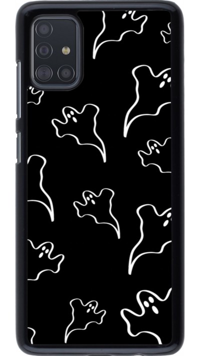 Coque Samsung Galaxy A51 - Halloween 2024 black and white ghosts