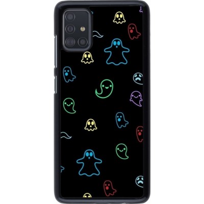 Coque Samsung Galaxy A51 - Halloween 2024 colorful ghosts