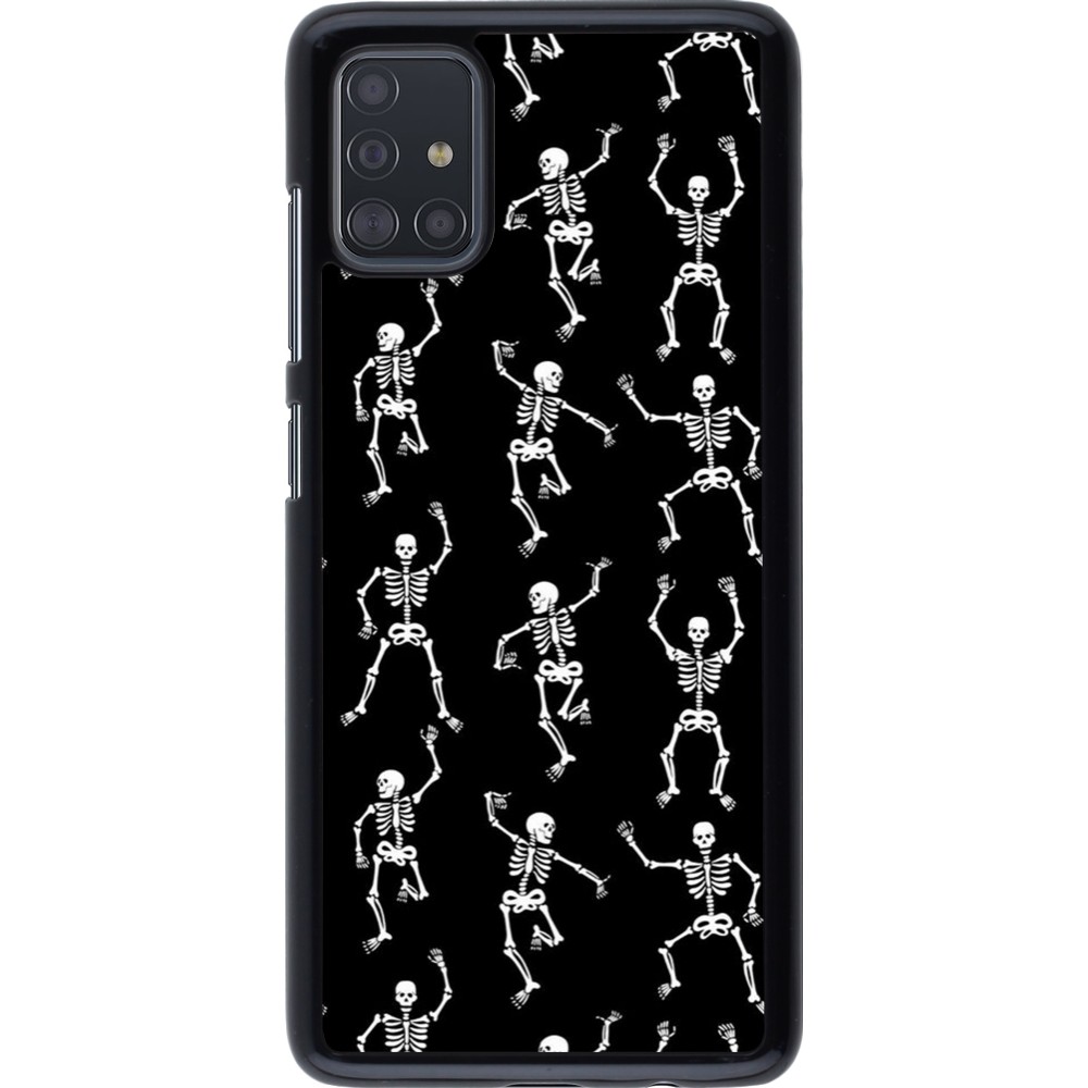 Samsung Galaxy A51 Case Hülle - Halloween 2024 dancing skeleton