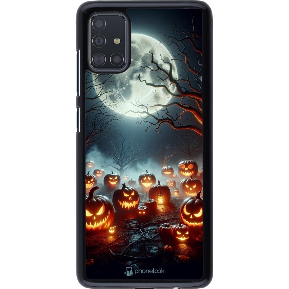 Coque Samsung Galaxy A51 - Halloween 2024 Many Pumpkins