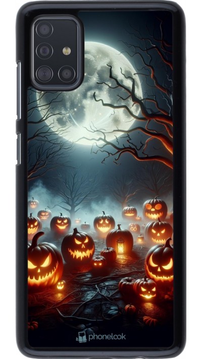 Coque Samsung Galaxy A51 - Halloween 2024 Many Pumpkins