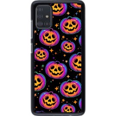 Coque Samsung Galaxy A51 - Halloween 2024 rainbow pumpkins