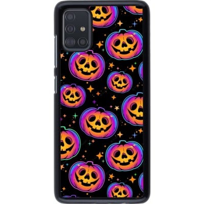 Coque Samsung Galaxy A51 - Halloween 2024 rainbow pumpkins