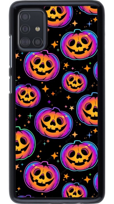 Coque Samsung Galaxy A51 - Halloween 2024 rainbow pumpkins