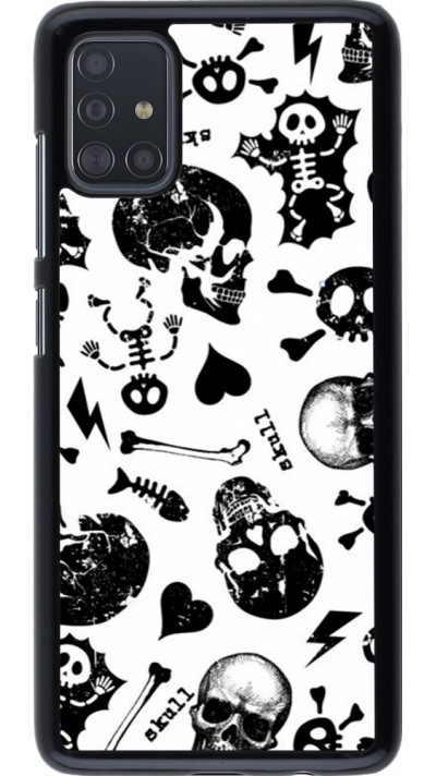 Coque Samsung Galaxy A51 - Halloween 2024 skeleton mix