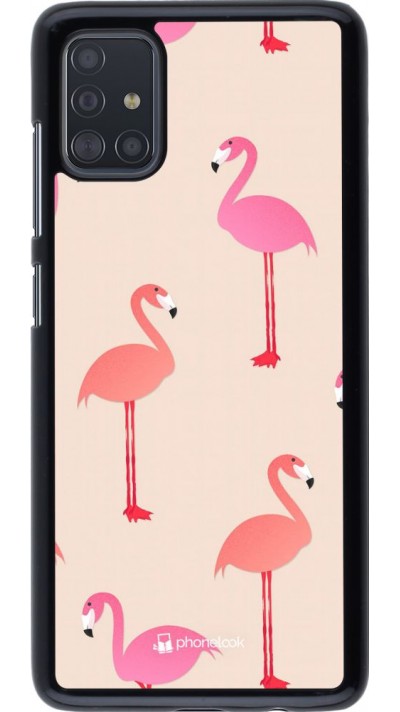 Coque Samsung Galaxy A51 - Pink Flamingos Pattern