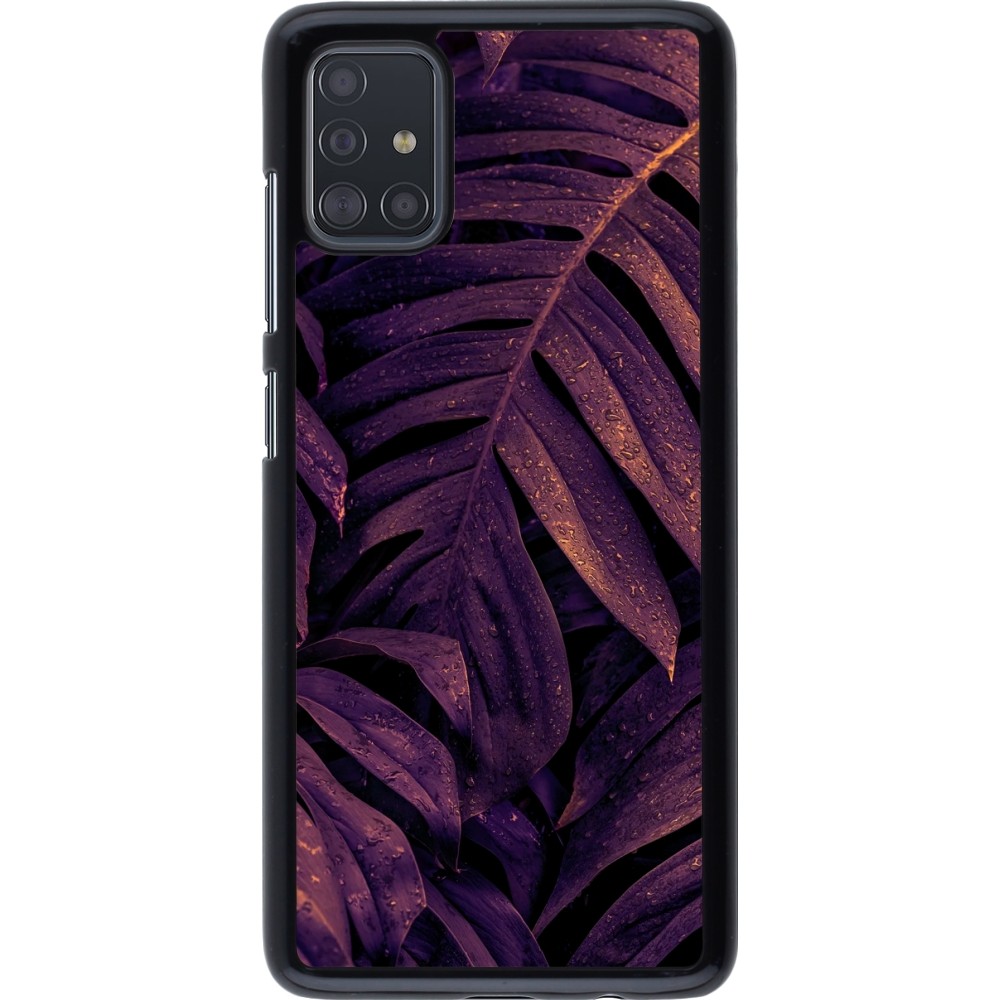 Samsung Galaxy A51 Case Hülle - Purple Light Leaves