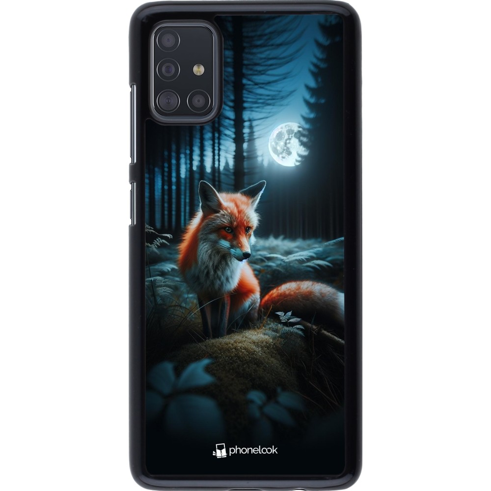 Coque Samsung Galaxy A51 - Renard lune forêt