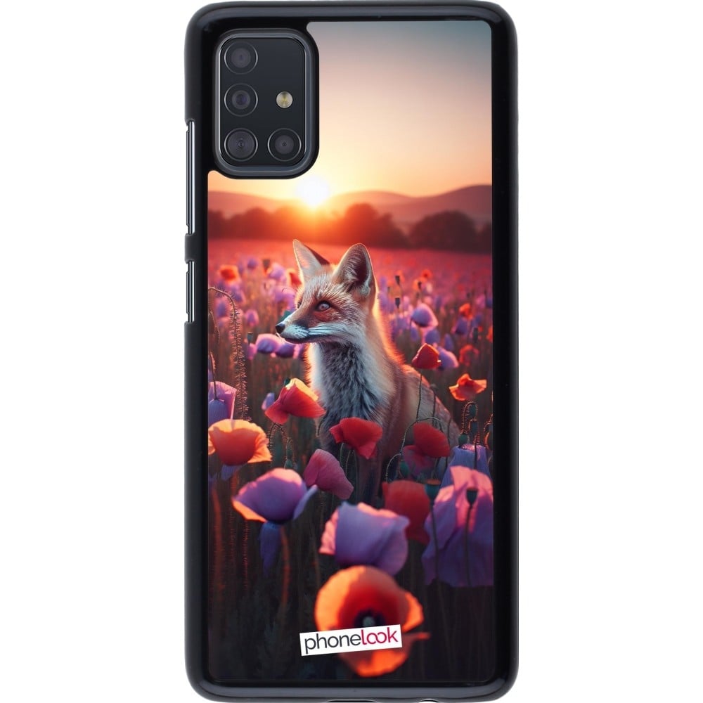 Coque Samsung Galaxy A51 - Renard pourpre au crépuscule