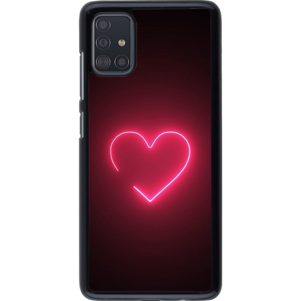 Coque Samsung Galaxy A51 - Valentine 2023 single neon heart