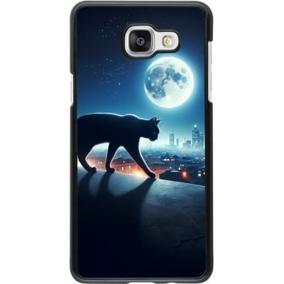 Coque Samsung Galaxy A5 (2016) - Chat noir sous la pleine lune