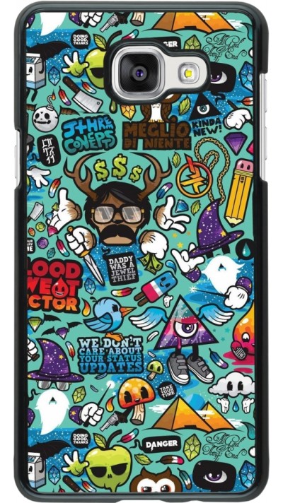 Coque Samsung Galaxy A5 (2016) - Mixed Cartoons Turquoise