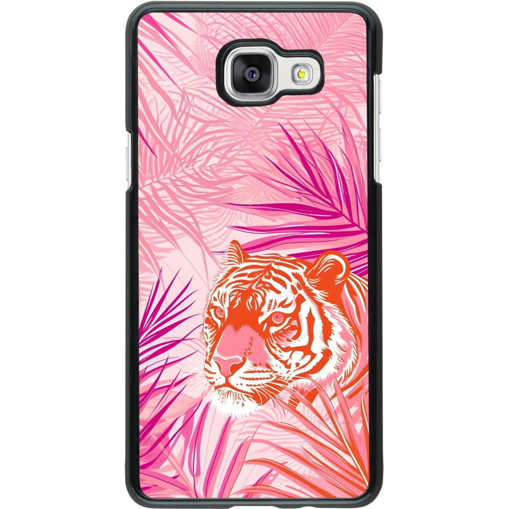 Samsung Galaxy A5 (2016) Case Hülle - Tiger Palmen rosa