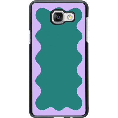 Coque Samsung Galaxy A5 (2016) - Wavy Rectangle Green Purple