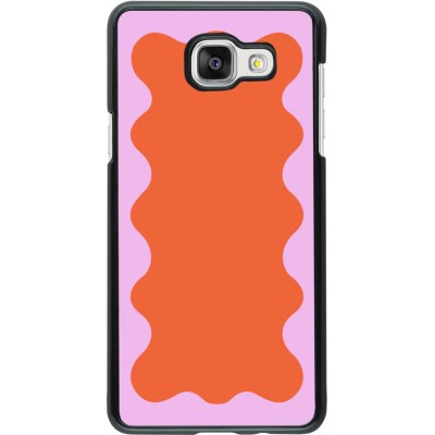 Coque Samsung Galaxy A5 (2016) - Wavy Rectangle Orange Pink