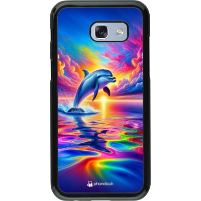 Coque Samsung Galaxy A5 (2017) - Dauphin arc-en-ciel heureux